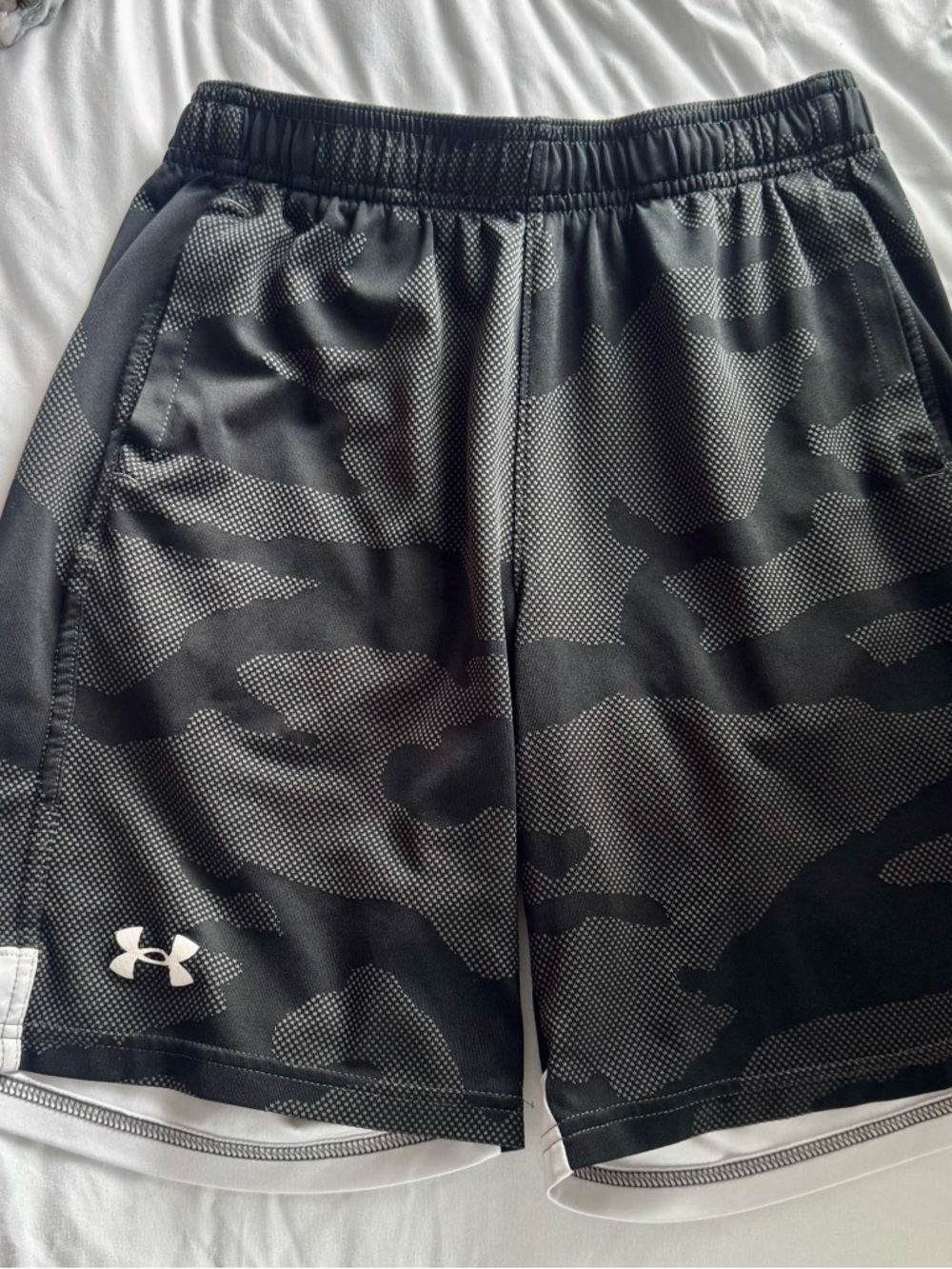 Under Armour Men’s Black Camo Athletic Shorts